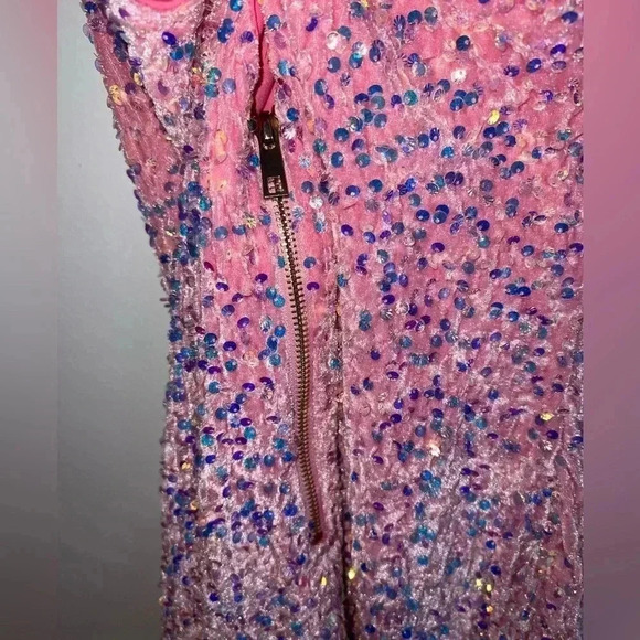 Pink Sequin Mini Dress - Picture 3 of 3